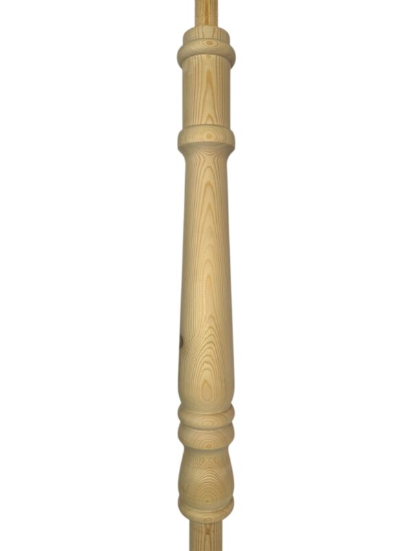 Pine Georgian Turned Continuous Newel Post 90mm x 675mm - Image 2