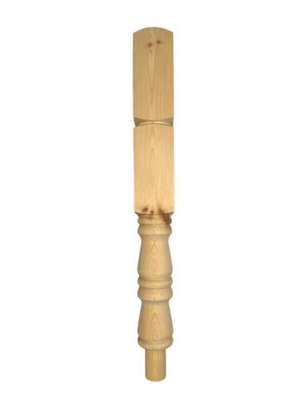 Pine Georgian Turned Double Newel Post 90mm x 710mm