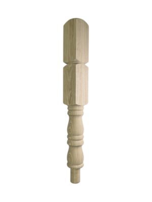 Ash Georgian Turned Double Newel Post 90mm x 710mm