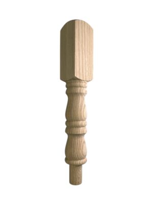 Ash Georgian Turned Pulpit Newel Post 90mm x 500mm