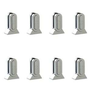 Fusion Chrome Glass Panel Brackets (Pack of 8)