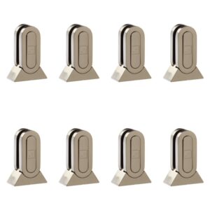 Fusion Brushed Nickel Glass Panel Brackets (Pack of 8)