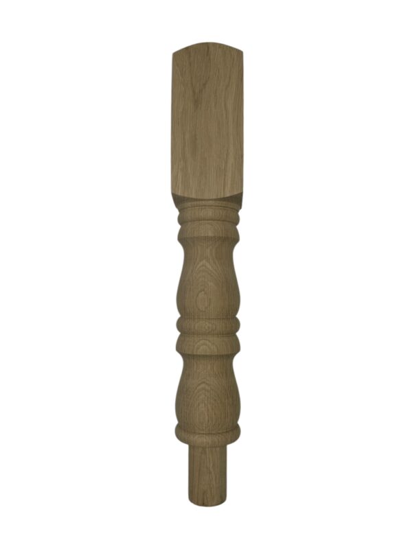 Oak Georgian Turned Pulpit Newel Post 90mm x 500mm