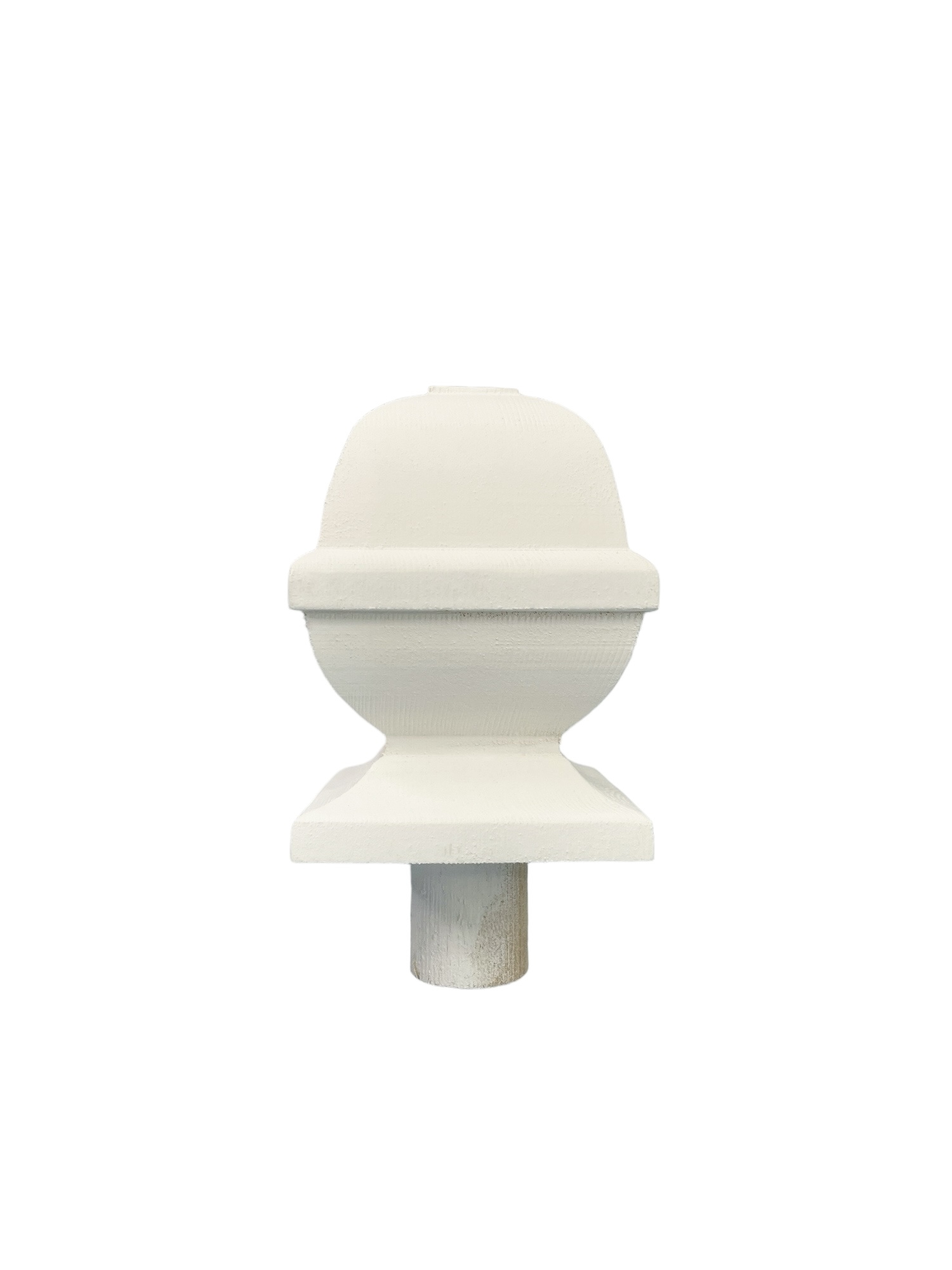 White Primed Square Acorn Newel Cap 90mm