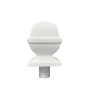 White Primed Square Acorn Newel Cap 90mm