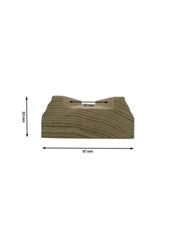 Pine Low Profile Handrail and Baserail 32mm - In Various Lengths - Image 5