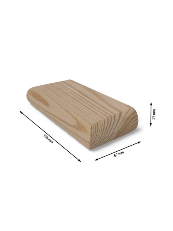 Pine HALF Flat Newel Cap 90mm - Image 3