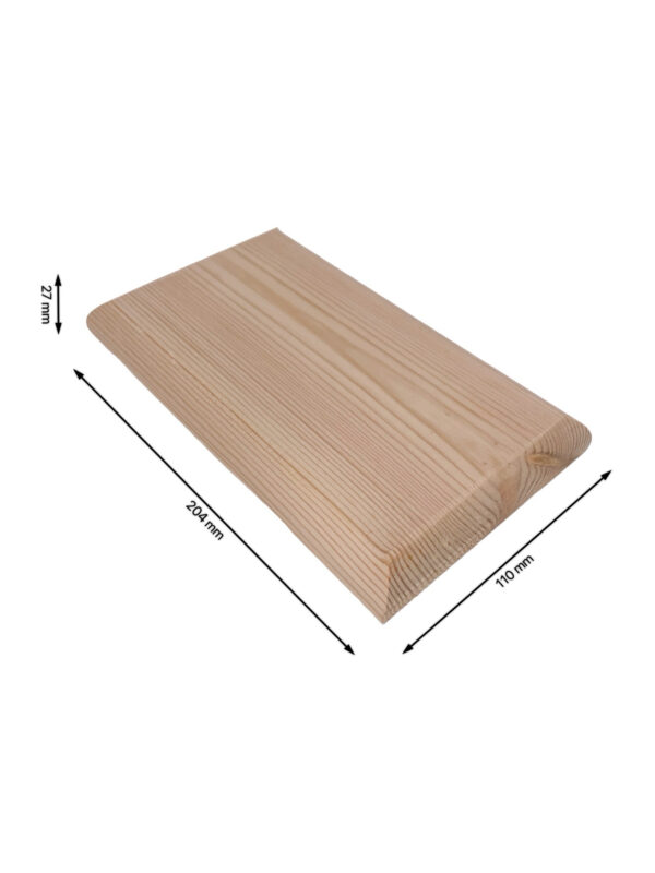 Pine DOUBLE Flat Newel Cap 90x180mm - Image 3