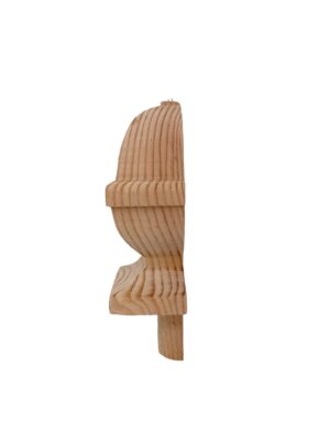 Pine HALF Square Acorn Newel Cap 90mm