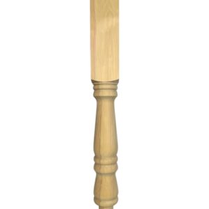 Pine Turned Georgian Block Newel Post 90mm x 710mm