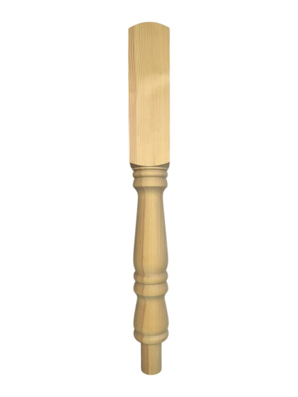 Pine Turned Georgian Block Newel Post 90mm x 710mm