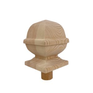 Pine Square Acorn Newel Cap 90mm