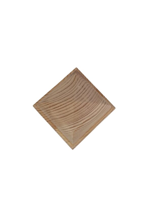 Pine Square Acorn Newel Cap 90mm - Image 2