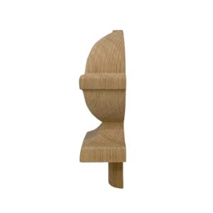 Oak HALF Square Acorn Newel Cap 90mm