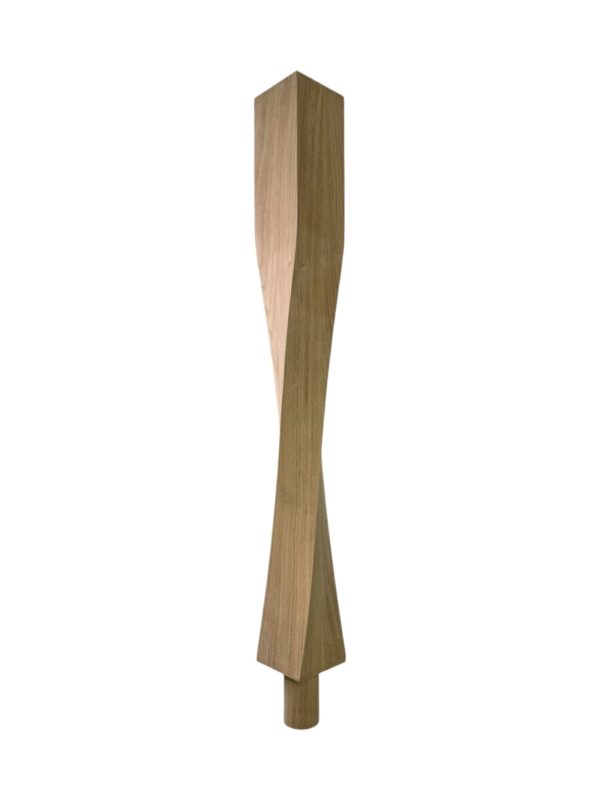 Oak Contemporary Raymond Twist Spigot Newel Post 790mm