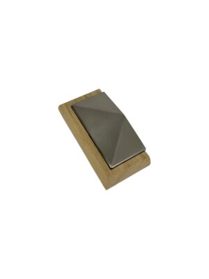 Unique Timber & Brushed Flat HALF Newel Cap - In Various Timbers