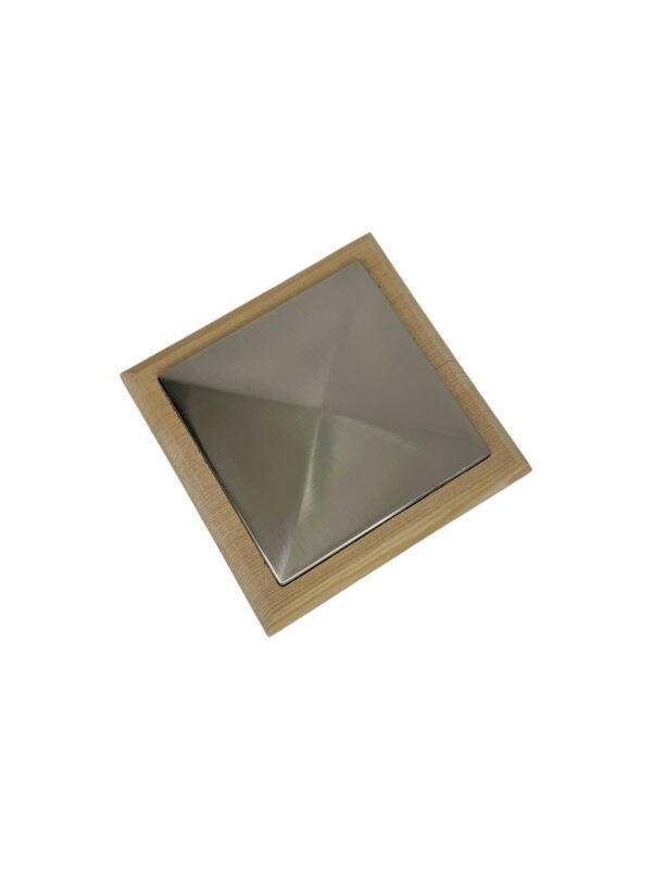 Unique Timber & Brushed Flat Newel Cap - In Various Timbers - Image 11