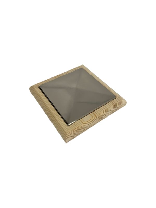 Unique Timber & Brushed Flat Newel Cap - In Various Timbers - Image 5