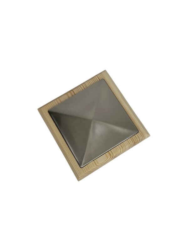 Unique Timber & Brushed Flat Newel Cap - In Various Timbers - Image 6