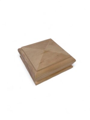 Pine HALF Square Pyramid Newel Cap 90mm