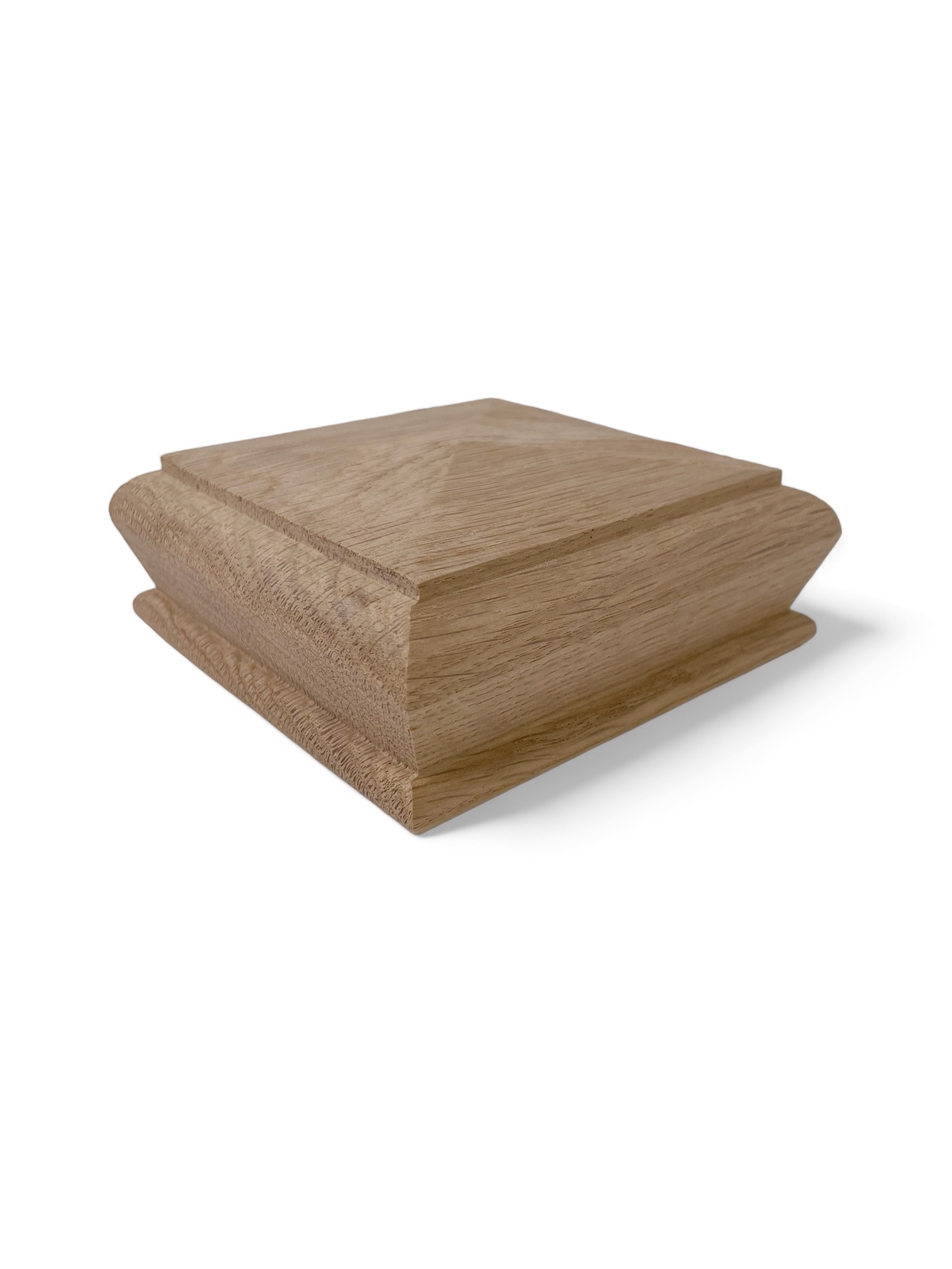 Oak Square Pyramid Newel Cap 83mm