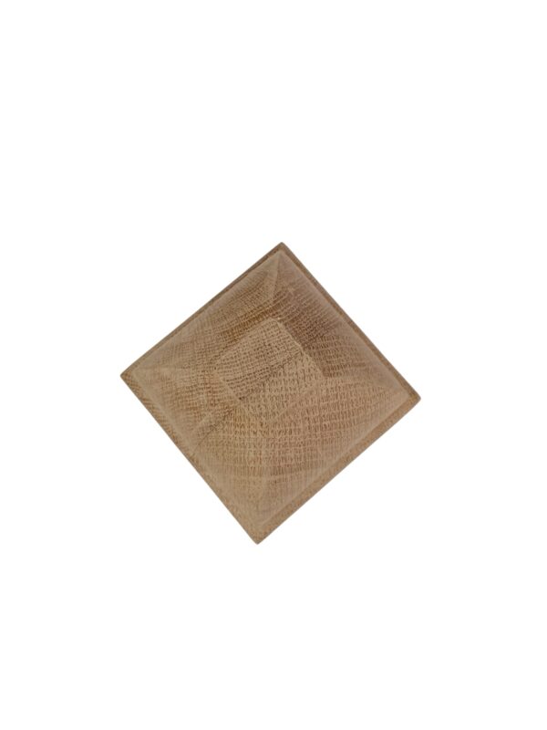 Oak Square Acorn Newel Cap 90mm - Image 3