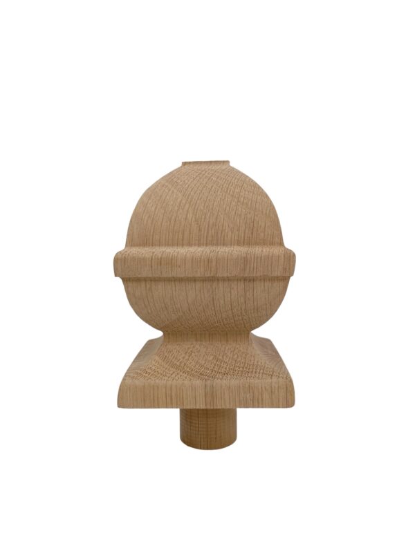 Oak Square Acorn Newel Cap 90mm - Image 2