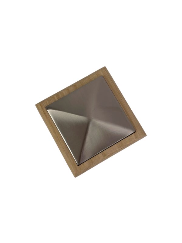 Unique Timber & Brushed Flat Newel Cap - In Various Timbers - Image 3
