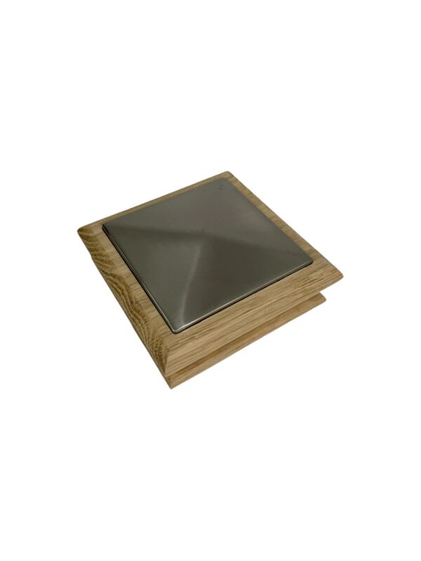 Unique Timber & Brushed Pyramid Newel Cap