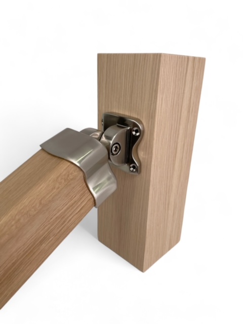 Traditional Brushed Nickel Adjustable Handrail Connector