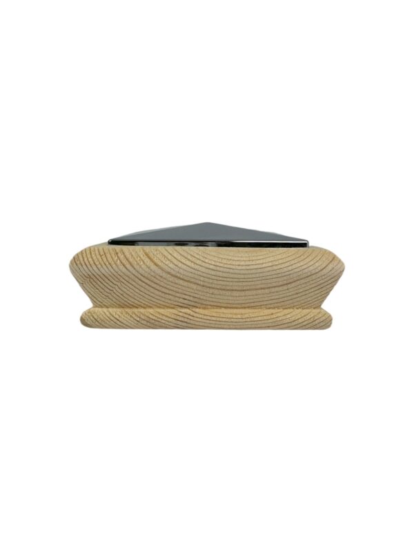 Unique Timber & Chrome Pyramid Newel Cap - In Various Timbers - Image 7