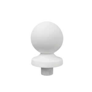 White Primed Ball Newel Cap 90mm