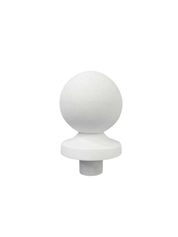 White Primed Ball Newel Cap 90mm