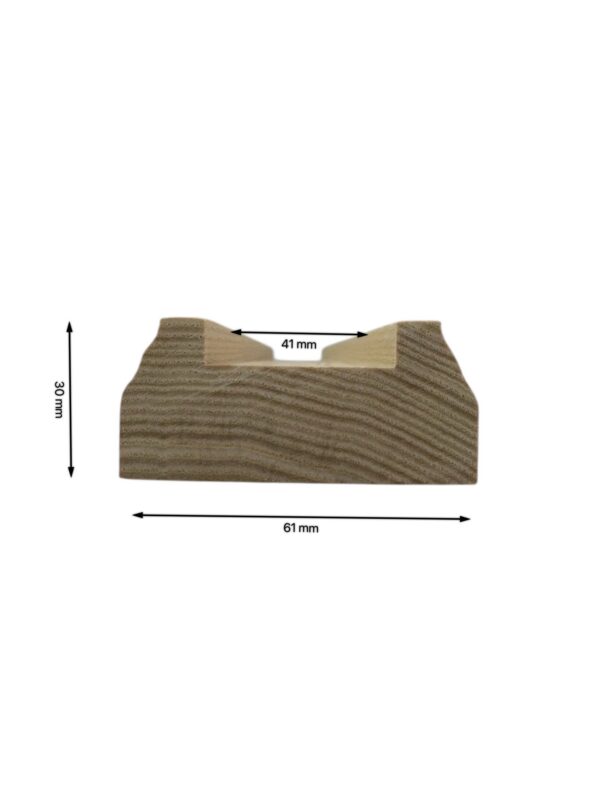 Pine Stair Handrail and Baserail 41mm - In Various Lengths - Image 5
