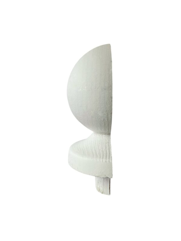 White Primed HALF Ball Newel Cap 90mm