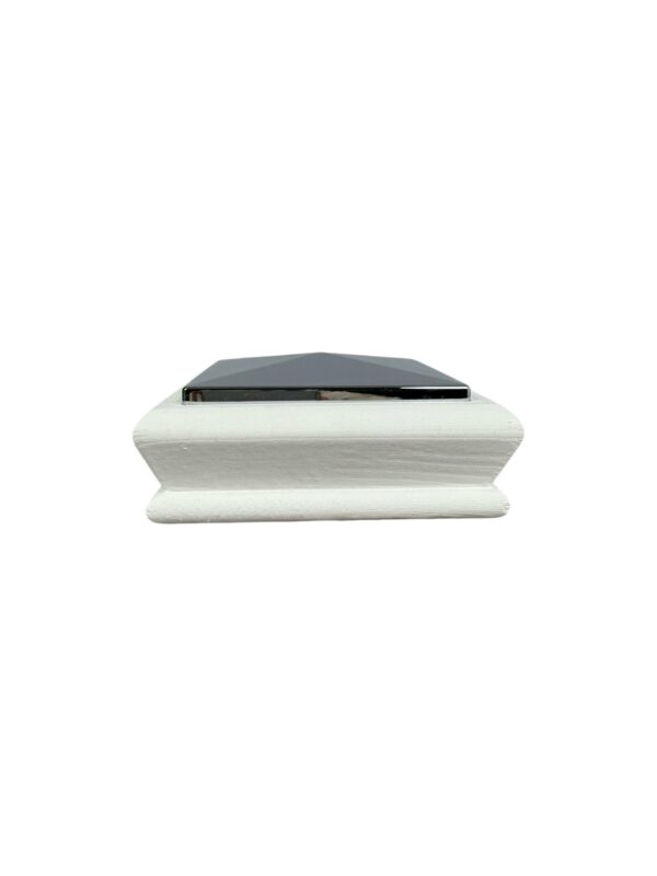 Unique Timber & Chrome Pyramid Newel Cap - In Various Timbers - Image 9