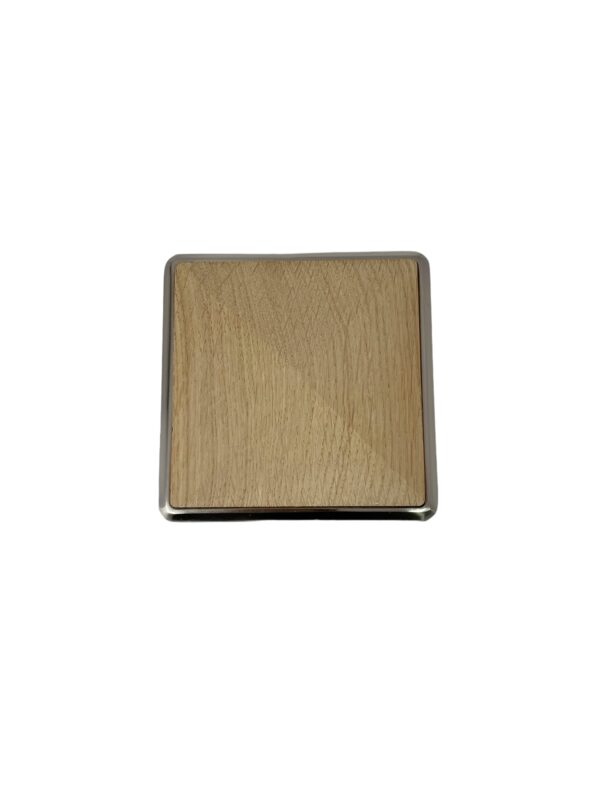 oak and nickel newel cap