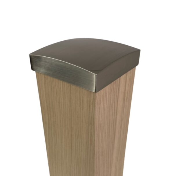 Unique Full Brushed Nickel Flat Newel Cap - Image 6