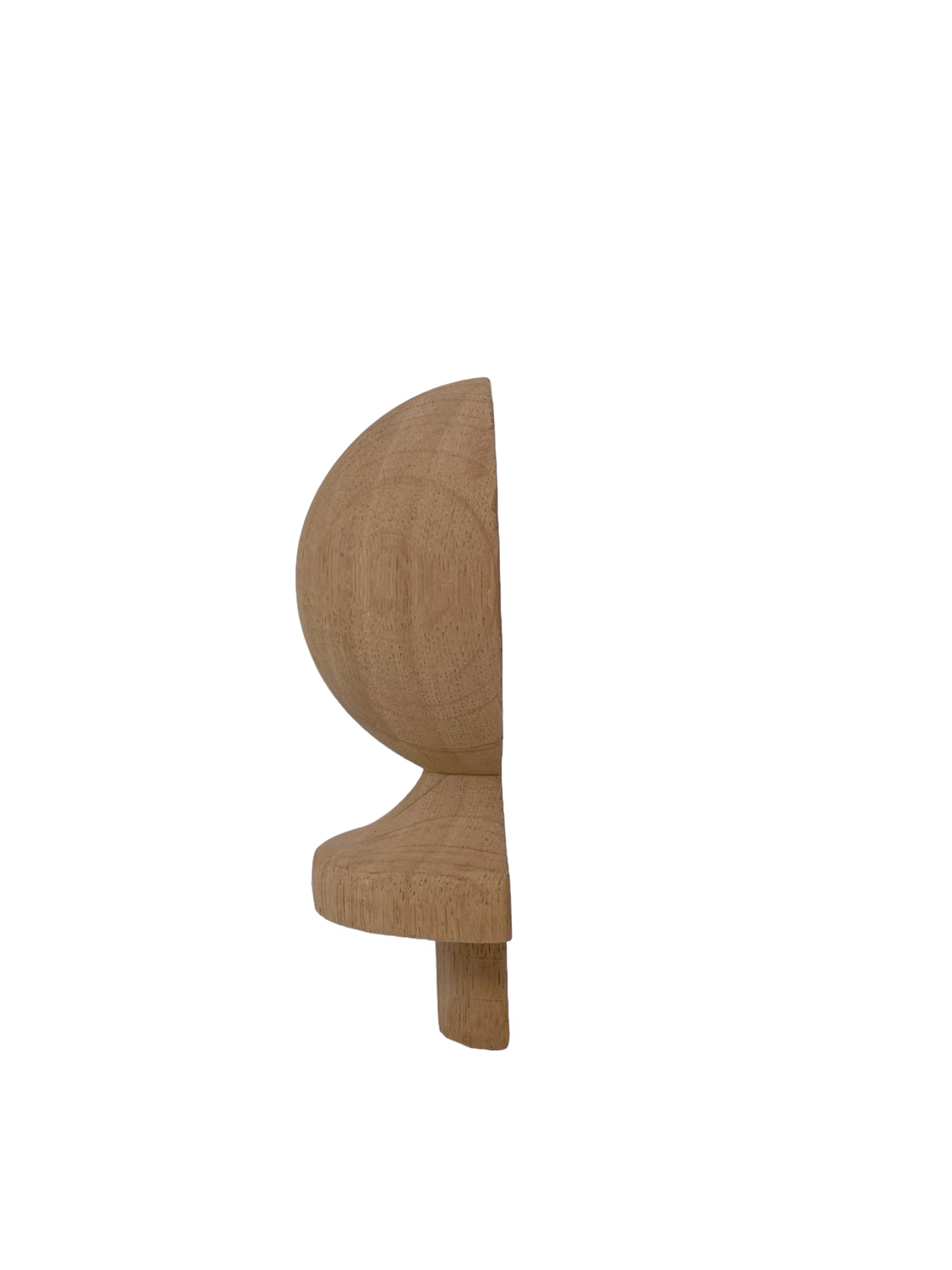 70mm Oak HALF Ball Newel Post Cap