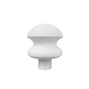 White Primed Mushroom Newel Cap 90mm