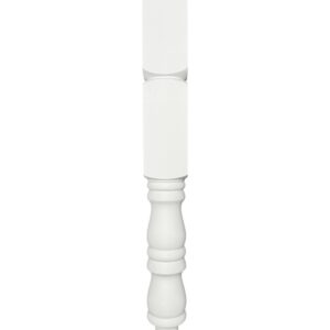 White Primed Turned Georgian Double Block Newel Post 90mm x 710mm