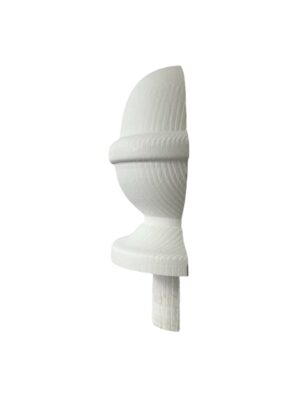 White Primed HALF Acorn Newel Post Cap 90mm