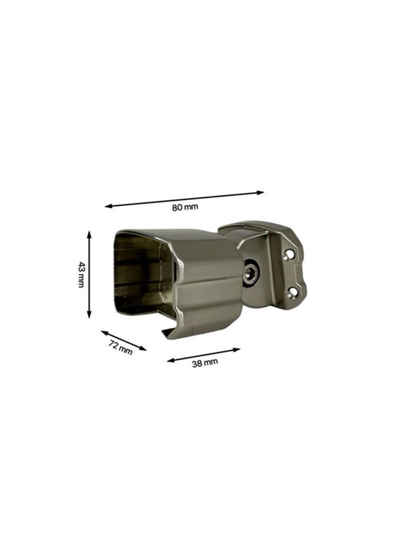 Solution Brushed Nickel Handrail Connector Adjustable Angle - Image 4