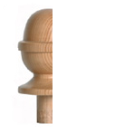 Ash HALF Acorn Newel Cap 90mm