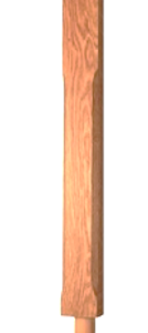 Ash Stop Chamfer Spigot Newel Post 90mm x 790mm