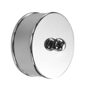 Chrome 54mm Medium End Caps - 2 Pack