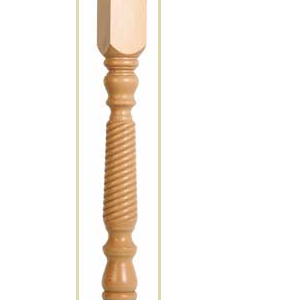 Pine Barley Twist HALF Newel Post 90mm x 790mm