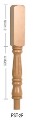 Oak Fluted Georgian Block Newel Post 90mm x 710mm