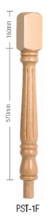 Oak Fluted Georgian HALF Newel Post 90mm x 730mm