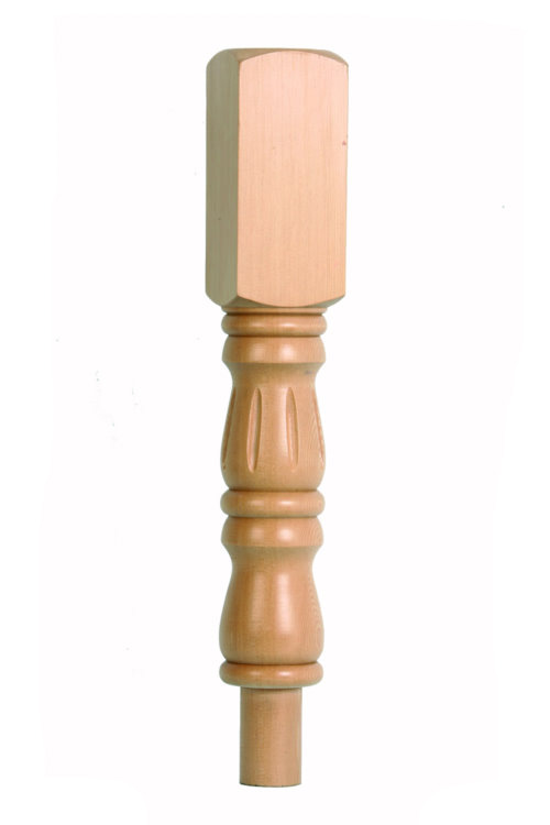 Hemlock Fluted Georgian Pulpit Newel Post 90mm x 500mm